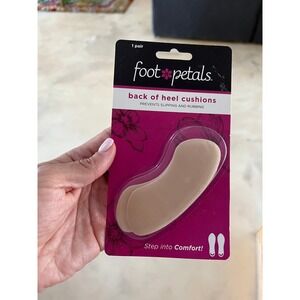 Foot Petals Back of Heel Cushions Khaki Foam Shoe Inserts 1 Pair NIP